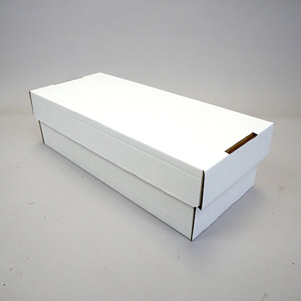 This two-piece�white corrugated tra